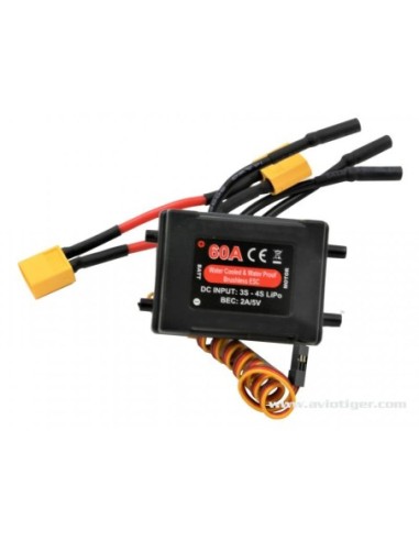 VARIATEUR BRUSLESS 60A XT60 (REFROIDI/EAU)
