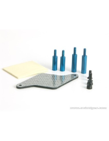 PLATINE SERVO CARBONE BUGGY 1/18