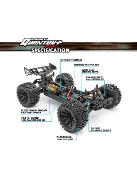 QUANTUM+ XT FLUX 4X4 1/10 SILVER BLUE