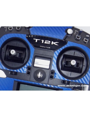 STICKER T12K BLEU METAL LOOK CARBONE