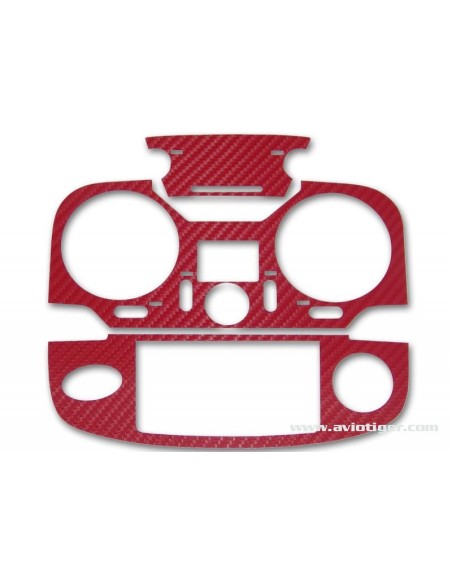 STICKER T12K ROUGE METAL LOOK CARBONE