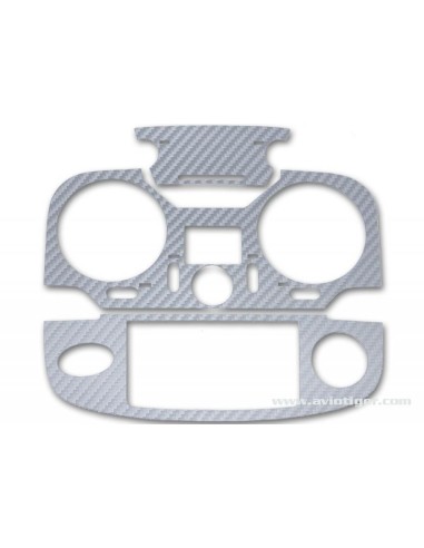STICKER T12K SILVER GRAY METAL CARBON LOOK