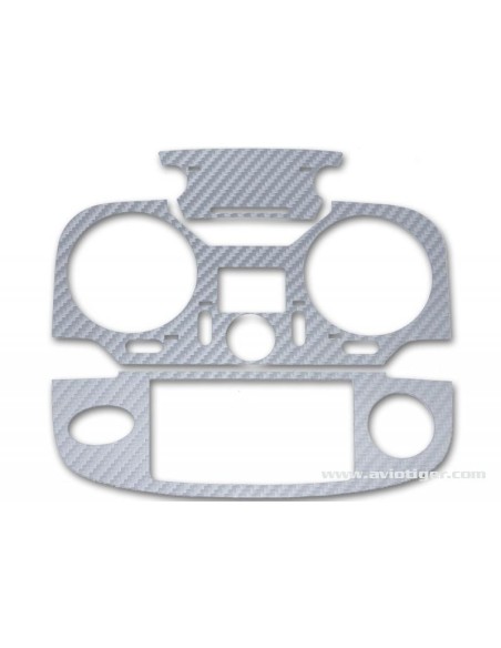 STICKER T12K SILVER GRAY METAL CARBON LOOK