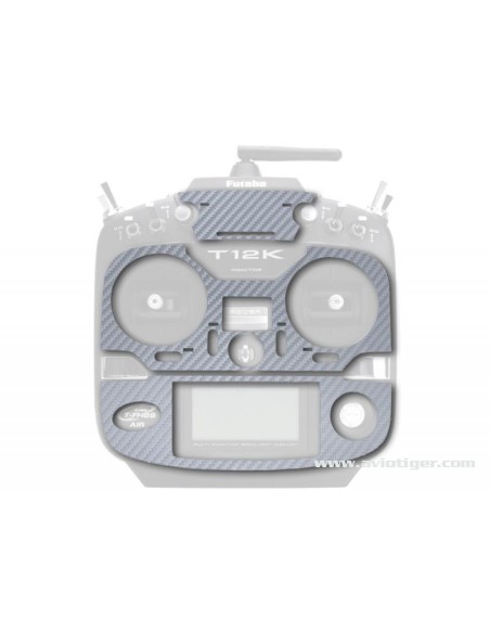 STICKER T12K SILVER GRAY METAL CARBON LOOK