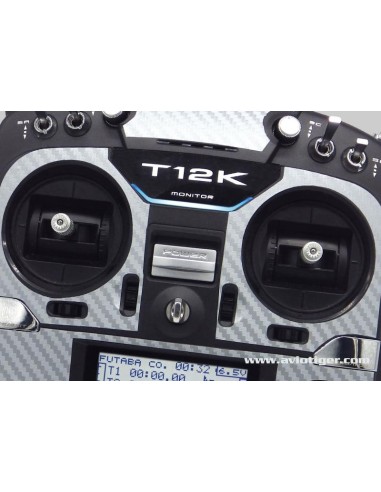 STICKER T12K SILVER GRAY METAL CARBON LOOK