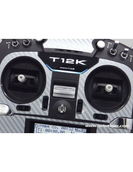 STICKER T12K SILVER GRAY METAL CARBON LOOK