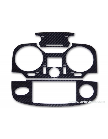STICKER T12K NOIR METAL LOOK CARBONE