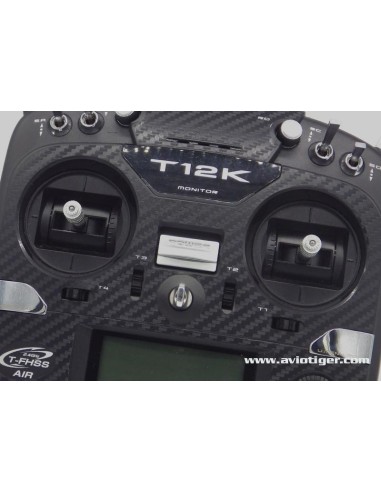STICKER T12K NOIR METAL LOOK CARBONE