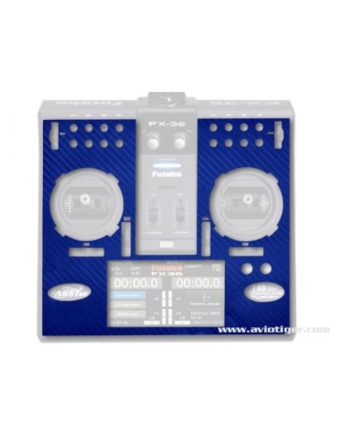 STICKER FX36 BLEU METAL LOOK CARBONE