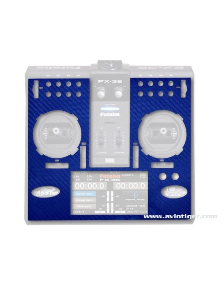 STICKER FX36 BLEU METAL LOOK CARBONE