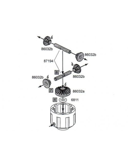 SET DE 4 PIGNONS DIFFERENTIEL