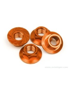 ECROU EPAULE ALU 4MM ORANGE S4