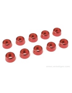 WASHER M4 SCREW CONIQ ALU RED 2