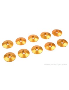 WASHER M4 ROUND SCREW ALU GOLD 2