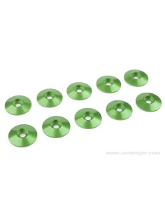 WASHER M4 ROUND SCREW ALU GREEN 2