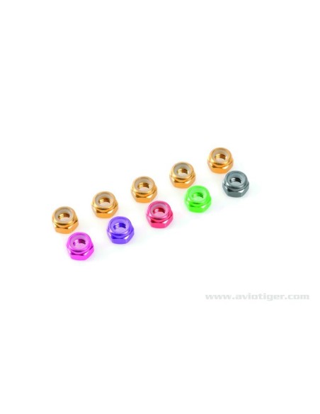 NUT HEX BLOQ. M4 ALU VIOLET S1