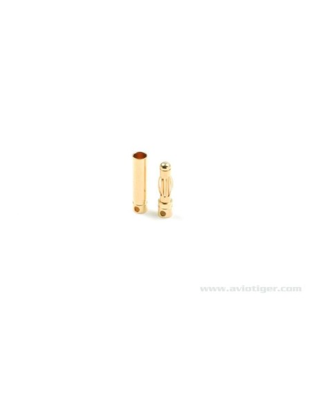 CONNECTEUR OR 4MM LG M+F S8