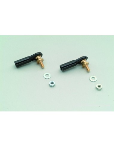 Chape à rotule en nylon M3 large - Boule fileté...