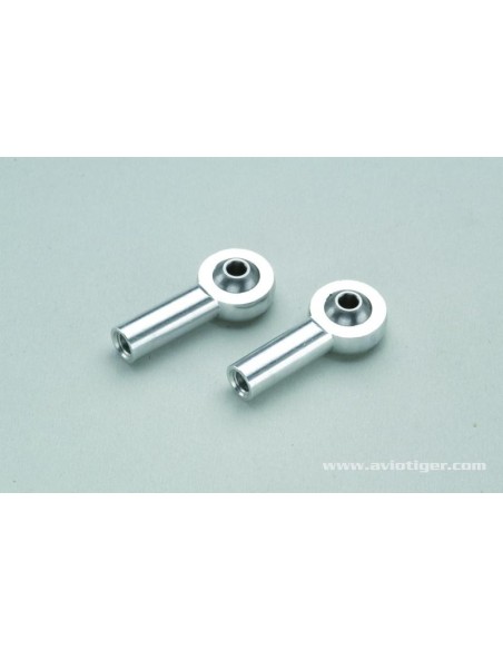 Chape à rotule en alu. - M4 - Boule pour vis M3 (2pcs)