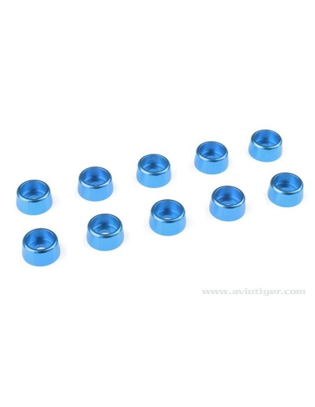 WASHER M3 SCREW CONIQ ALU BLUE