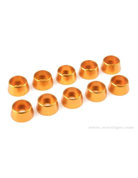 GForce GF-0406-050 Rondelle en aluminium Pour vis à tête cylindrique M5 hauteur 12Mm rouge 10 pcs
