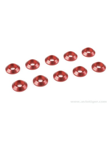 M3 WASHER ROUND SCREW ALU RED