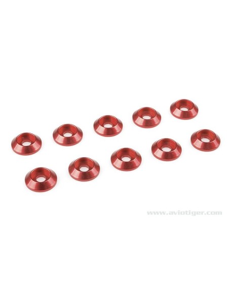 RONDELLE M3 VIS ROND ALU ROUGE