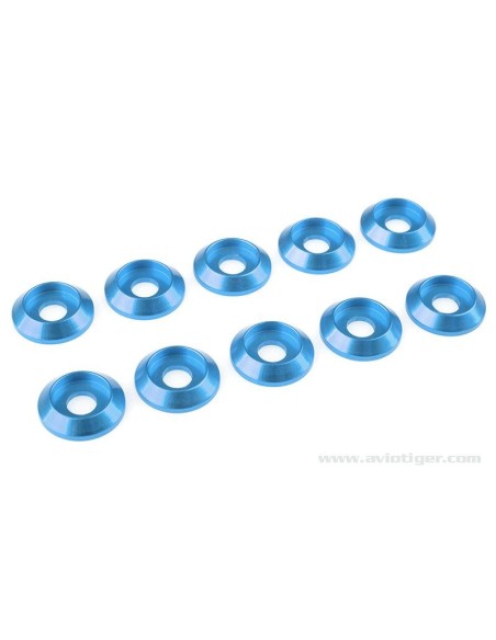WASHER M5 ROUND SCREW ALU BLUE