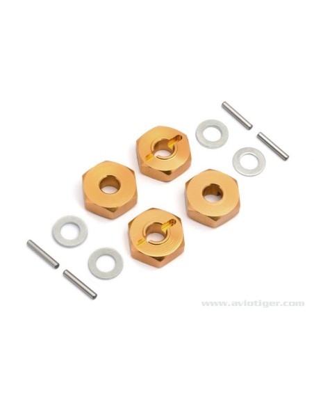 HEXAGONE DE ROUE ALU 14MM (S4)