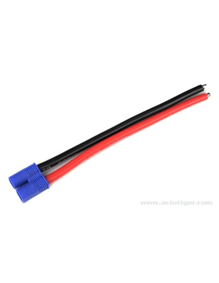 GForce GF-1077-002 Connecteur Avec Câble Ec-3 Contacts Or Femelle 12Awg Silicone Câble 12Cm 1pc