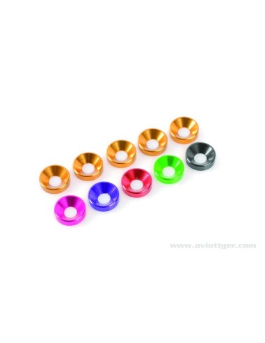 RONDELLE M4 VIS CONIQUE ALU VERT