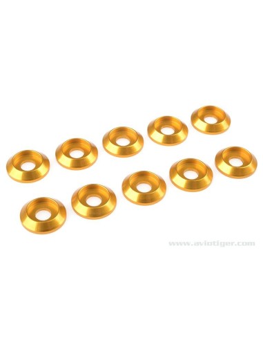 WASHER M5 ROUND SCREW ALU GOLD