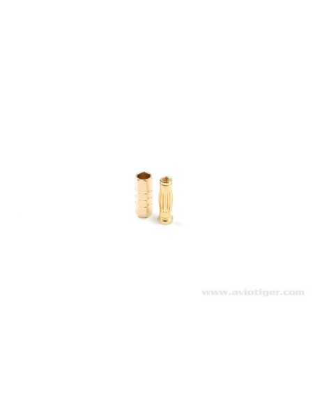 4MM GOLD CONNECTOR CAR M+F S8