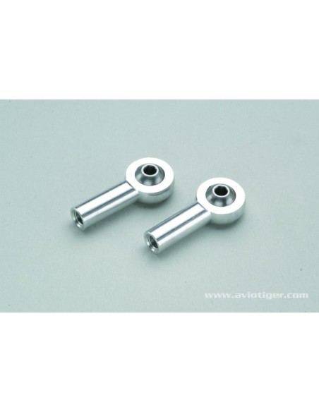 Chape à rotule en alu. - M4 - Boule pour vis M3 (2pcs)