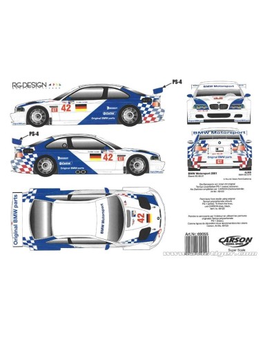 DECORATION BMW M3 GTR 1/6