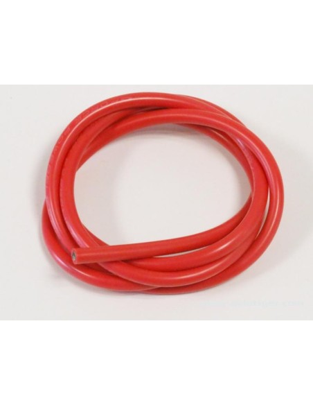 SILICONE CABLE 10AWG RED 1M