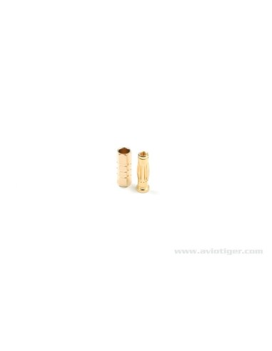 4MM GOLD CONNECTOR CAR M+F S8