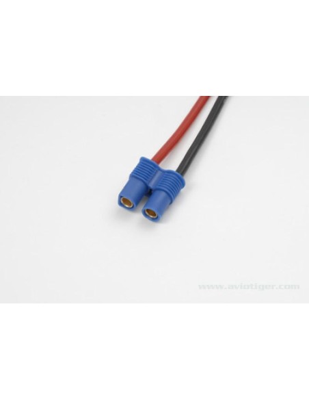 GForce GF-1076-002 Connecteur Avec Câble Ec-2 Contacts Or Femelle 14Awg Silicone Câble 12Cm 1pc