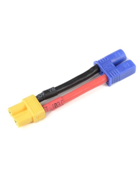 GForce GF-1301-093 Câble adaptateur de puissance Ec-2 mâle en XT-30 femelle 14Awg Câble silicone 1 pc