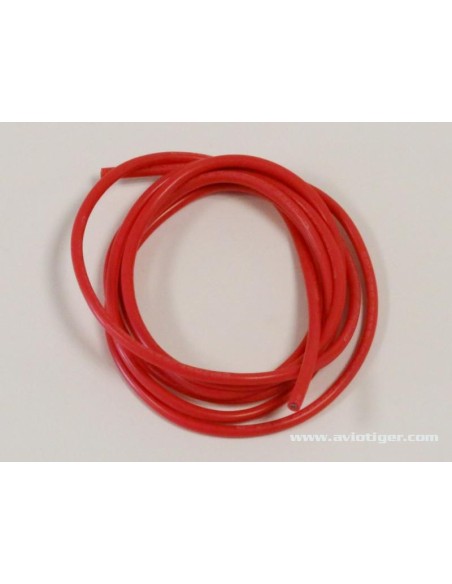 CABLE SILICONE 18AWG ROUGE 1M