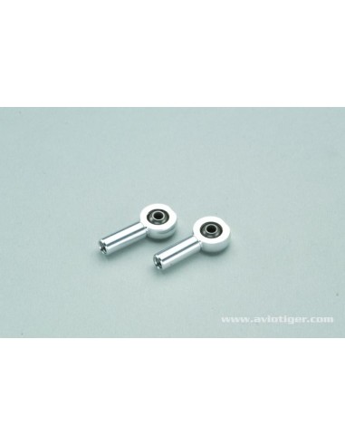 Chape à rotule en alu M2.5 - Boule pour vis M2...