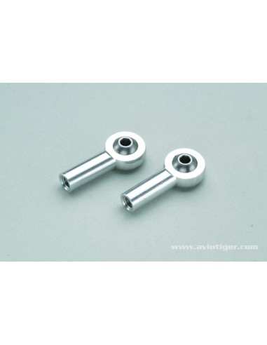 Chape à rotule en alu. - M4 - Boule pour vis M3...