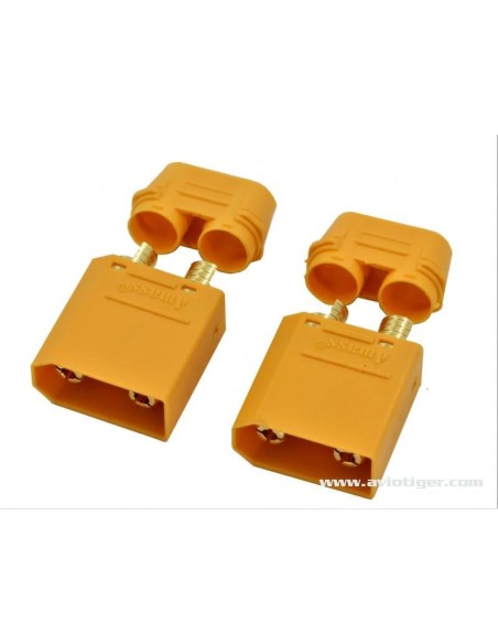 FICHE XT90 AVEC CAPUCHON MALE (S2)