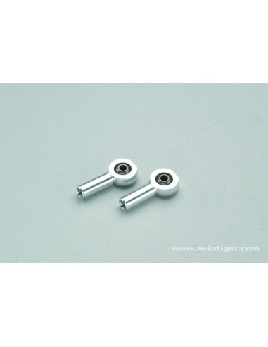 Chape à rotule en alu M2.5 - Boule pour vis M2...