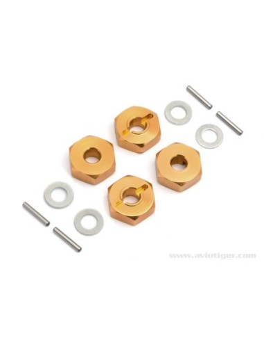 HEXAGONE DE ROUE ALU 14MM (S4)