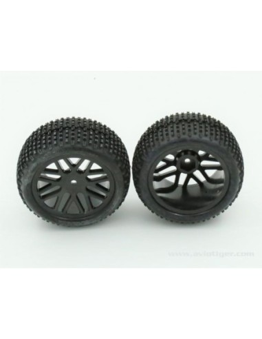 ROUE AVANT CHROMEE NOIRE S2