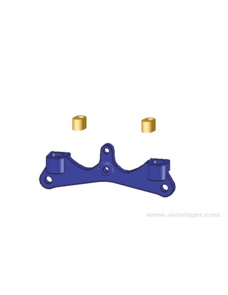 SUPPORT AXE TRIANGLE AV ALU BLEU