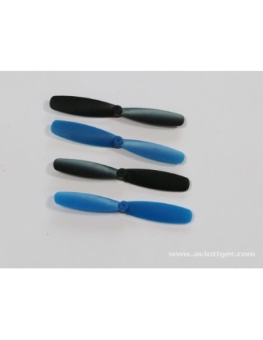 SET 4 HELICES BLEU/NOIR H4
