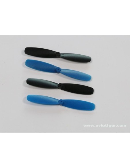 SET 4 HELICES BLEU/NOIR H4