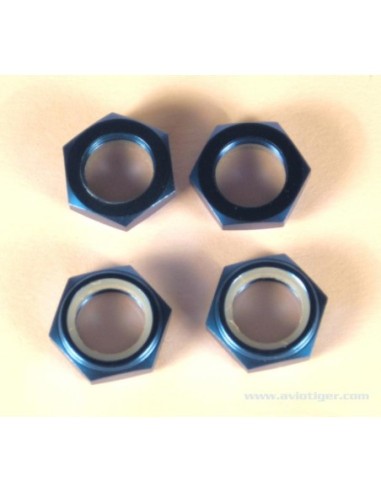 ECROU DE ROUE NYLON BLEU